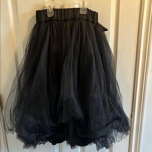 Elegant Black Tulle Skirt